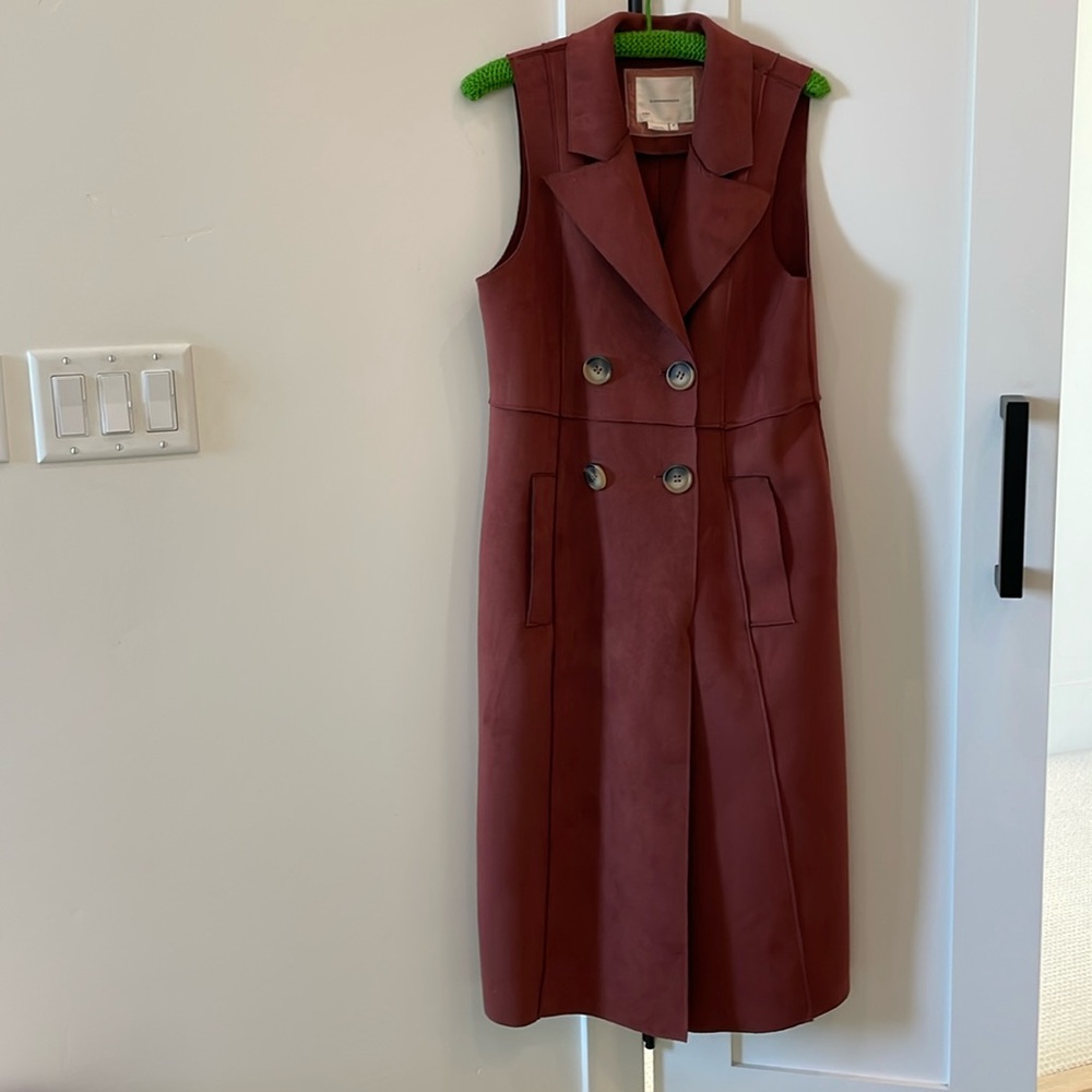 Anthropologie trench vest size medium